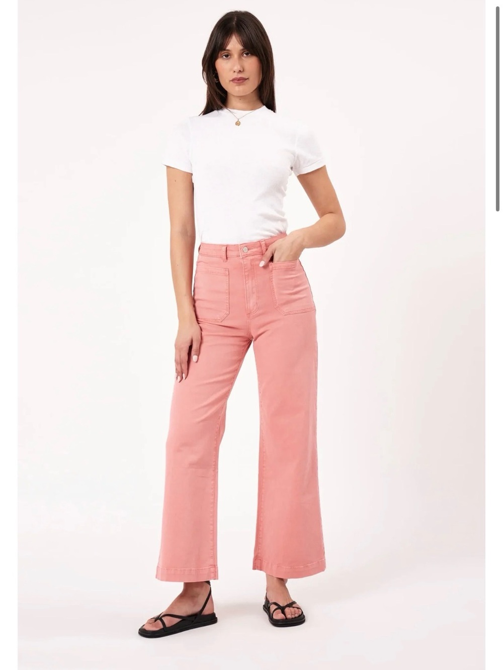 Rolla’s Sailor Size 28 Jeans Eco High Rise Wide Leg Pants Peach Used